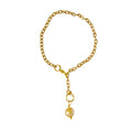 Gold freshwater pearl adjustable bracelet or anklet on gold plated chain | by Ifemi Jewels - Cityz Atelier lumiere