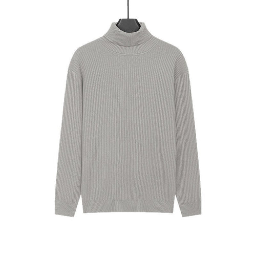 Mens Turtleneck Knitted Solid-Color Sweater - Cityz Atelier lumiere