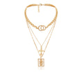 Vintage Multilayer Double Ring Embossed Jesus Necklace - Cityz Atelier lumiere